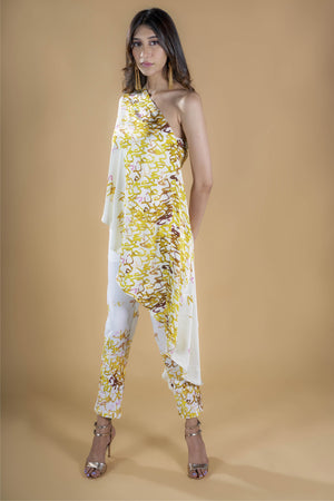 Yellow Calligraphy co-ord set